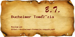 Bucheimer Tomázia névjegykártya